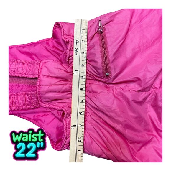 Vtg London Fog Girls Size 4 Pink Nylon Snow Bib Overalls W/Adjustable Straps - Picture 8 of 13